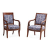 Two French Restoration Era Mahogany Armchairs