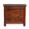 Empire Walnut Commode with Marble Top