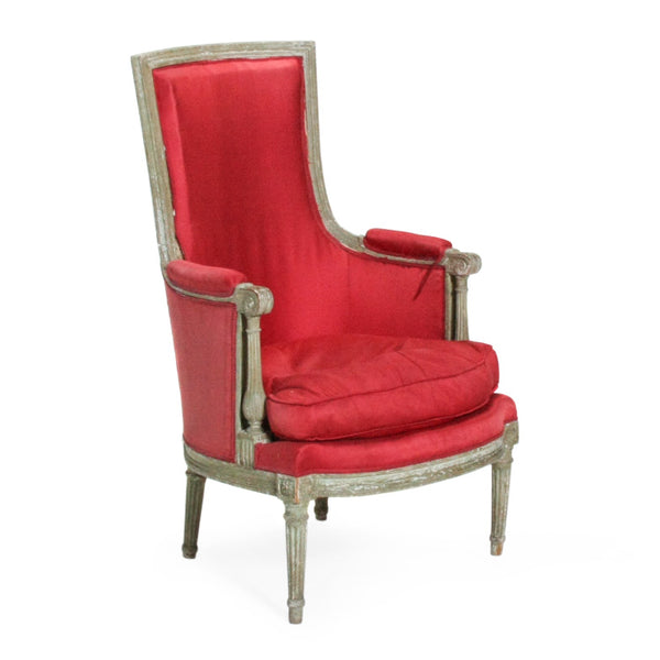 Louis XVI Bergère Armchair with Baluster Armrest